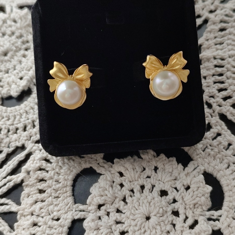 Genuine Large Pearl Earrings